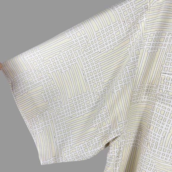 Tommy Bahama 100% Slk Retro Geometric Print Short Sleeve Camp Shirt Size Large - Picture 10 of 14